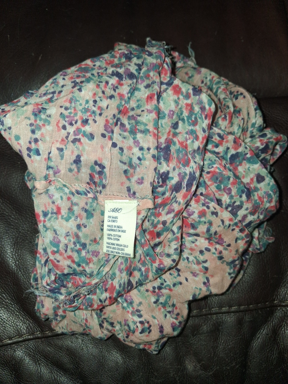American Eagle Outfitters Floral Print Scarf in Pink, Teal, Purple